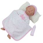 Super Cute Sleeping Realistic Reborn Baby Doll Chubby Cheeks Newborn Boy Dolls Toy with Wispy Eyelashes