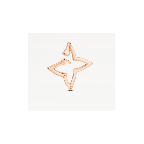 OMBRE BLOSSOM OVERLAP HOOP 18K