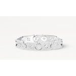 LES GASTONS VUITTON MASTERPIECE GOURMETTE 18K GOLD (WHITE) DIAMOND BRACELETTE