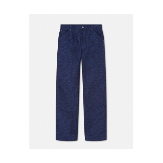 Barocco jacquard cargo trousers