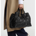 Warm taupe macrocannage calfskin