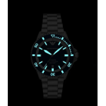 Men's Large Dial Luminous Diving Plain Steel Strap Mechanical Watch