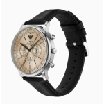Men's large dial leather wristband trendy avant-garde quartz watch