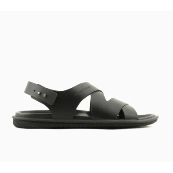 Men's cowhide leather cross-woven strap flat fashion sandals
