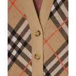 Check Wool Blend Cardigan