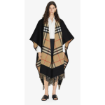 Reversible Check Wool Cashmere Cape