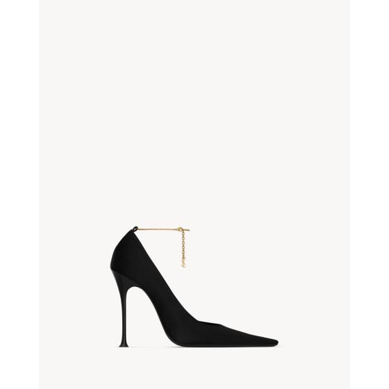 RÉGINE crepe satin pumps