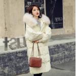 Celebrity style down jacket women's mid-length 2024 winter new style fashionable over-knee student Korean style thickened coat trend