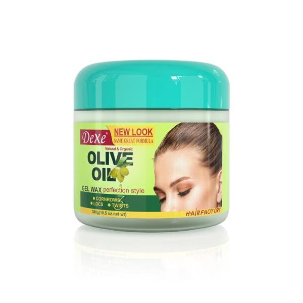 Dexe honey extract olive oil wax for edeg hair control long lasting hold hair gel easy to rinse smooth frizz