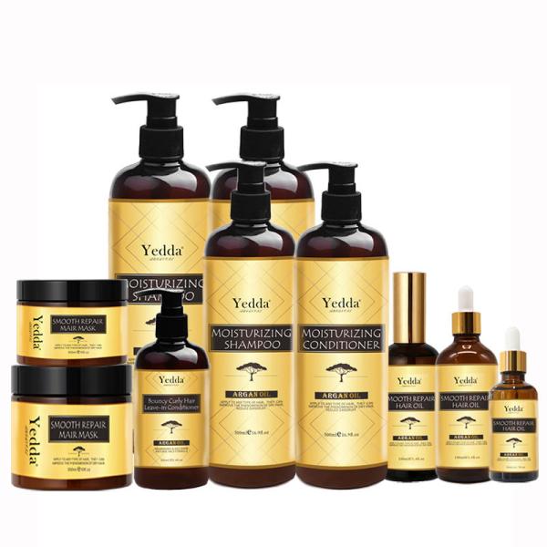 Morocco Natural organic argan oil shampoo conditioner hair mask and hair oil serum set