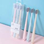 Custom Logo 3 PCS Adult Soft bristle Toothbrush Home Oral Care Dental Soft Care Toothbrush Gift Pack Free Sample Tooth Brush
