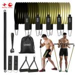 Workout Fitness TPE Resistance Bands Exercise Elastic Tubes Pilates Bar Training 12Pcs/Set Resistance Tube Band Set