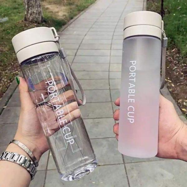 Wholesale 800ml Portable GYM Clear Custom Logo Drinking Cup Plastic Sports Water Bottle Transparent PC Camp