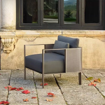 Nordic Outdoor Stainless Steel Rattan Sofa Set Modern Design Wood Furniture for Living Room Courtyard Balcony Outdoor Leisure