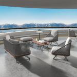 Fulin Best Selling Wire Sample Steel Luxurury aluminium Outdoor Leisure Modular Balcony Sofa Sunbed