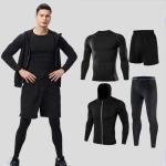 Cody Lundin training active wear set men sportswear 5 piece mens athleisure workout clothes sport gym fitness sets for men t shi