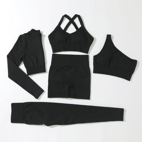 Wholesale Sports Clothes 5PCS Seamless Fitness Yoga Set Gym Fitness Sets Workout Clothing Women