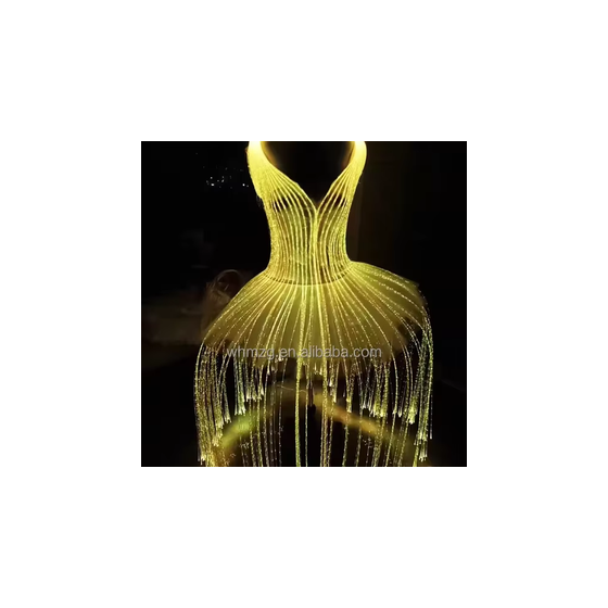 Custom LED Luminous Clothes To Match LED Light Up Glowing Hat Fiber Optic Clothing For Stage Dance Party