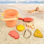BPA FREE Portable Silicone Sand Bucket Toys Customized Silicone Beach Toys Silicone Bucket Pail and Spade sets