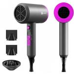 slopehillProfessionalIonicHairDryer,Powerful1800WFastDryingLowNoiseBlowDryerwith2ConcentratorNozzle1DiffuserAttachmentsforHomeSalonTravel
