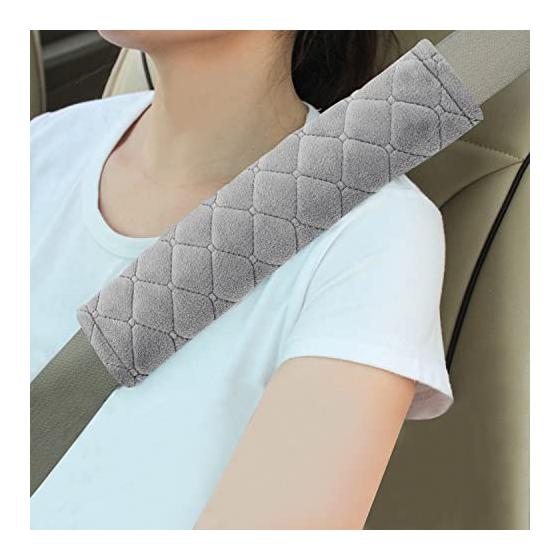 FundasSuavesparaCinturóndeSeguridaddelAutomóvilAlmohadillasdeHombroparaCinturóndeSeguridad2PCSAjusteUniversalparaTodoslosAutosyMochilaparaunaConducciónMásCómoda|UniversalfitforcarstrucksSUVs,reduceneckfrictionforseatbeltcomfort,backpackstrapcushion,LightG