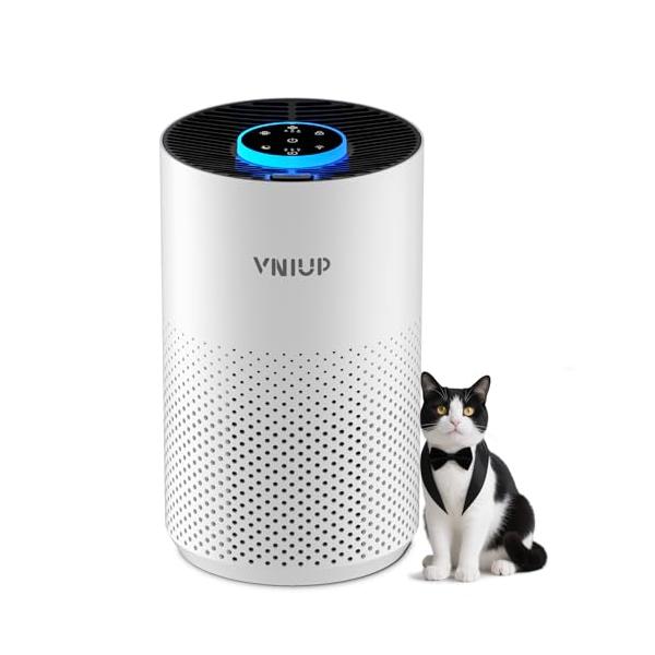 เครื่องฟอกอากาศในบ้านสำหรับห้องนอน–VniupH14เครื่องฟอกอากาศในห้องนอนจริงพร้อมฟังก์ชั่นกลิ่นโหมดสลีปและเครื่องฟอกอากาศโหมดแสงสำหรับสะเก็ดผิวหนังของสัตว์เลี้ยงกลิ่นฝุ่นควัน