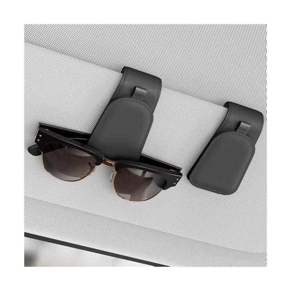Soportemagnéticoparalentesdesolparaviseradeautomóvil,2paquetes,pielsintética|StrongMagnetism,forMostCarVisors,NoMarksonVisor,Gift-ReadyPackaging,SunglassOrganizer,CarAccessoriesforMen