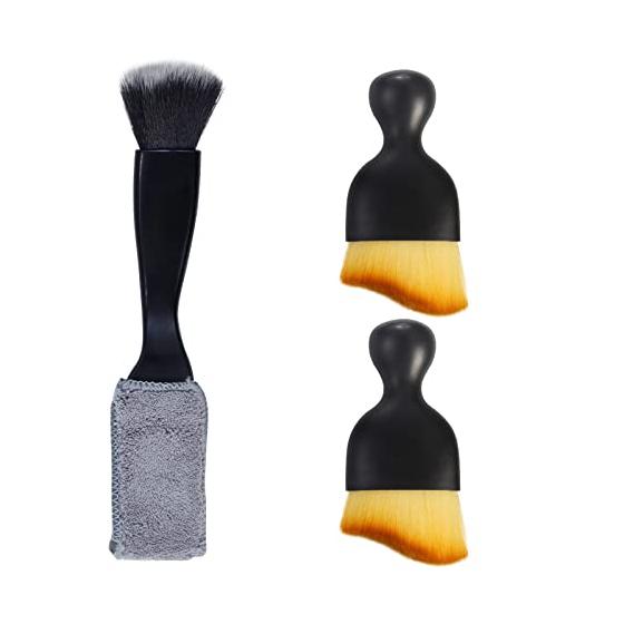 3PCSCarInteriorDetailDustBrush,SoftCarInteriorDetailingKitTools,DashDusterBrushforAuto,Truck,SUV,RVInteriorCleaning
