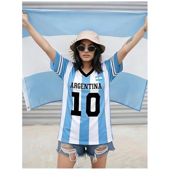 2026 Soccer Cup Shirt Women Oversized Mexico Brazil Shirts Funny Argentina Soccer Jerseys Spain V Neck T Shirts