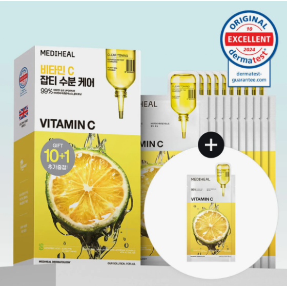 MEDIHEAL Vitamin C Essential Mask Sheet Clear Toning 10ea Set (+1ea)