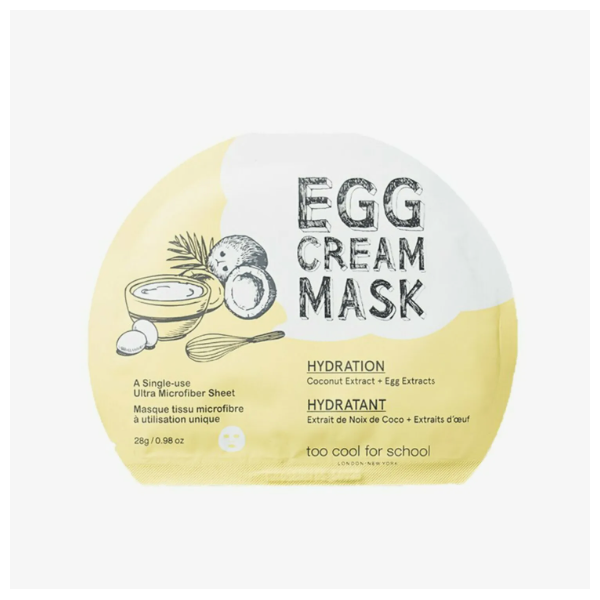 too cool for school Egg Cream Mask Sheet