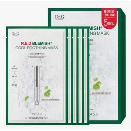 Dr.G Red Blemish Cool Soothing Mask Sheet 5 Sheets