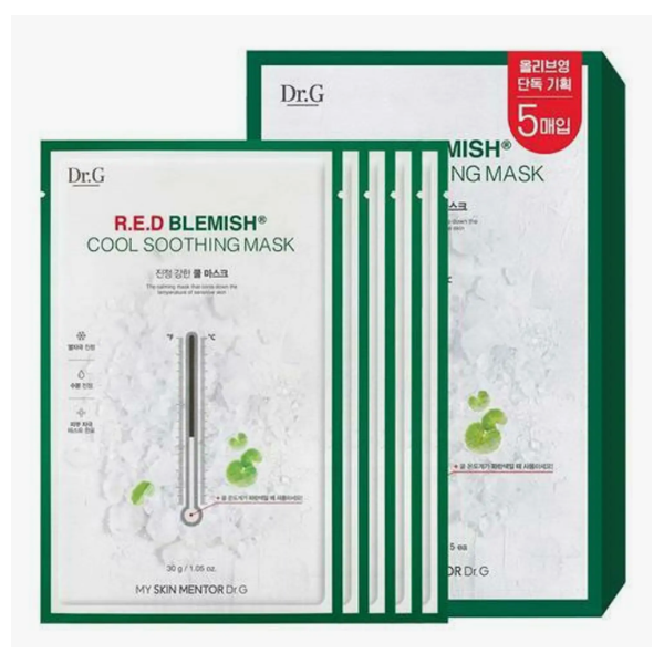 Dr.G Red Blemish Cool Soothing Mask Sheet 5 Sheets