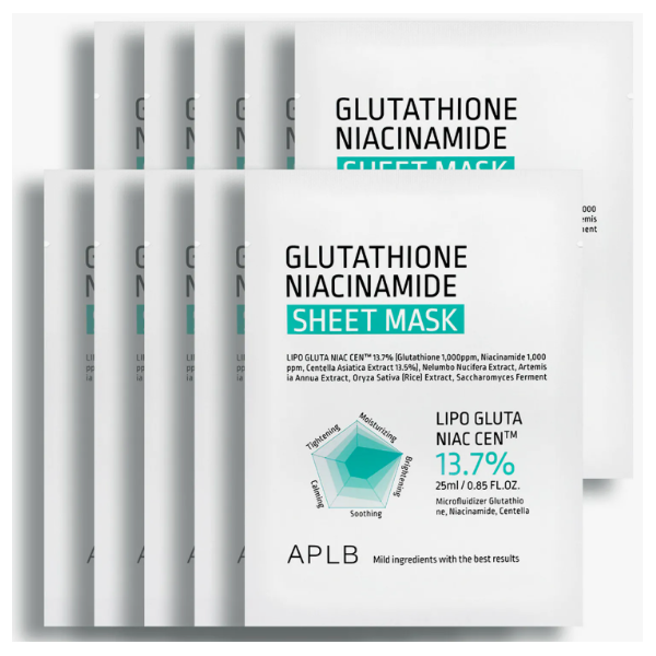 APLB Glutathioine Niacinamide Sheet Mask 25ml 10ea