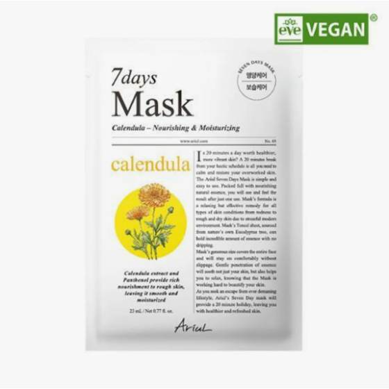Ariul 7 Days Calendula + P Repairing Mask Sheet 1 Sheet