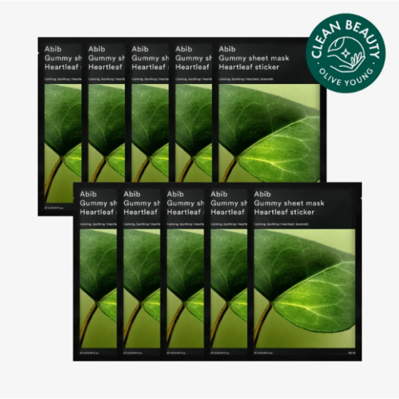 Abib Gummy Sheet Mask Heartleaf Sticker 10P