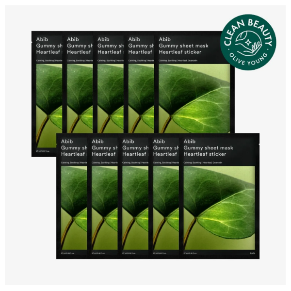 Abib Gummy Sheet Mask Heartleaf Sticker 10P