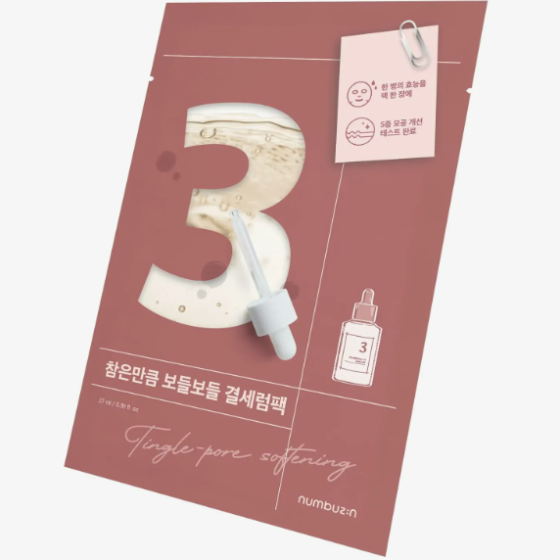 numbuzin No. 3 Tingle Pore Softening Sheet Mask 10ea Set