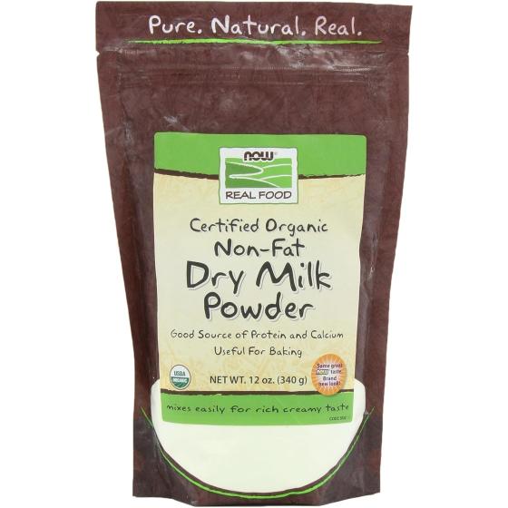 NOW Foods Non Fat Dry Milk Powder Organic, 12-Ounce (Pack of 2)