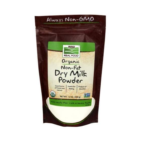 Non-Fat Dry Milk Organic, 12 oz by Now Foods (Pack of 3)