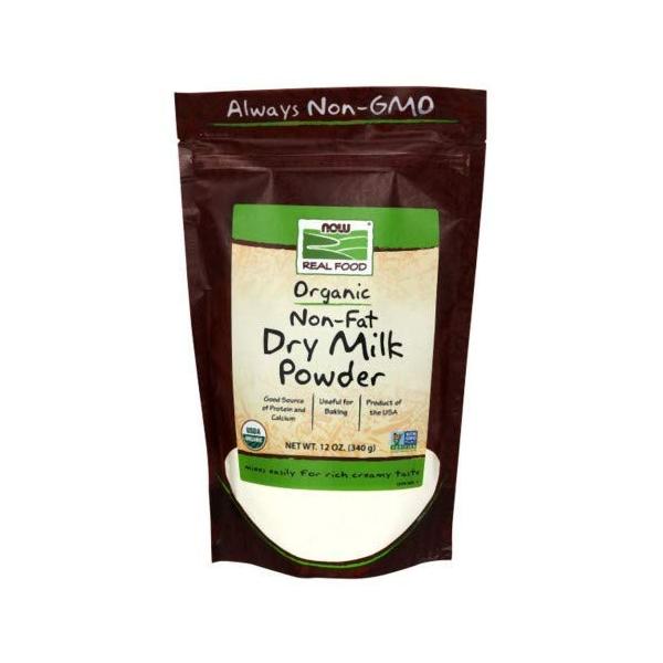 Non-Fat Dry Milk Organic, 12 oz by Now Foods (Pack of 3)