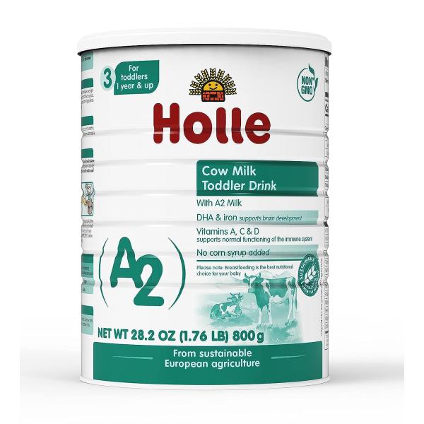 Holle Non-GMO - A2 European Whole Milk Toddler Drink - with DHA for Healthy Brain Development - 1 Year & Up
