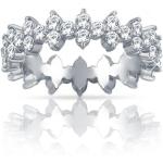 Madina Jewelry 2.00 ct Ladies Round Cut Diamond Eternity Wedding Band Ring in 14 kt White Gold
