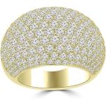Madina Jewelry 5.25 ct Ladies Round Cut Diamond Anniversary Ring in 14 kt Yellow Gold