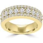 Madina Jewelry 1.60 ct Ladies Round Cut Diamond Anniversary Ring in 14 kt Yellow Gold