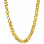 14k REAL Yellow Gold 4.4mm Shiny Diamond-Cut Square Franco Chain Necklace Or Bracelet for Pendants and Charms with Lobster-Claw Clasp (22" or 24 inch) Mens Solid Franco Chains Jewelry