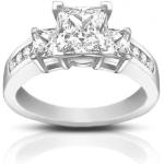 Madina Jewelry 1.53 ct Ladies Princess Cut Diamond Engagement Ring in Platinum
