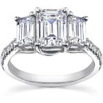 Madina Jewelry 2.10 ct Ladies Emerald Cut Diamond Engagement Ring in Platinum
