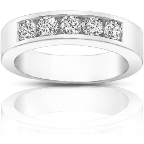 Madina Jewelry 0.50 Ct Round Cut Diamond Wedding Band Ring in Channel Setting in Platinum
