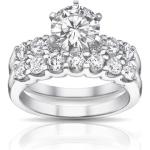 Madina Jewelry 2.05 ct Round Diamond Engagement Ring with Wedding Band in Platinum